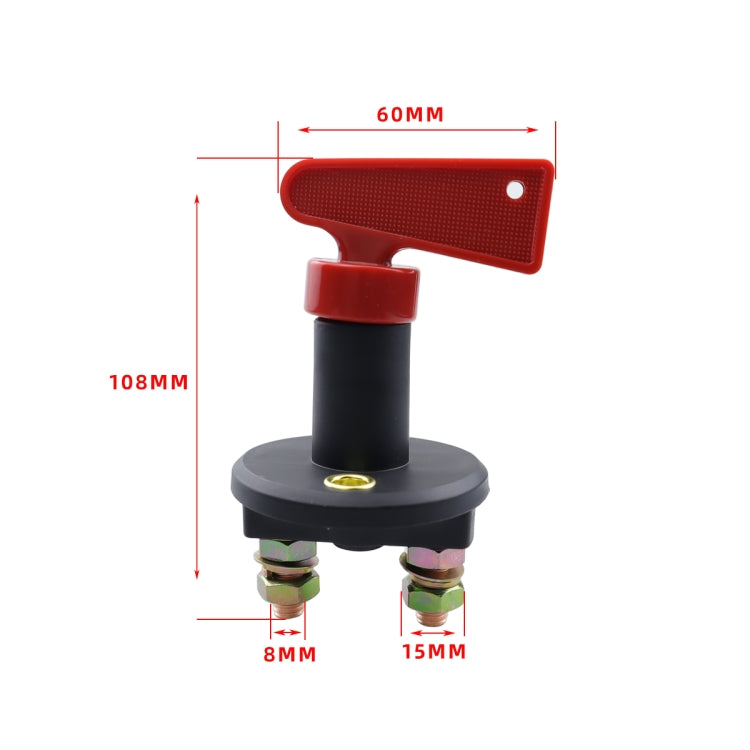 Car / Boat Battery Power Off Switch with 100A Terminal - Black Red