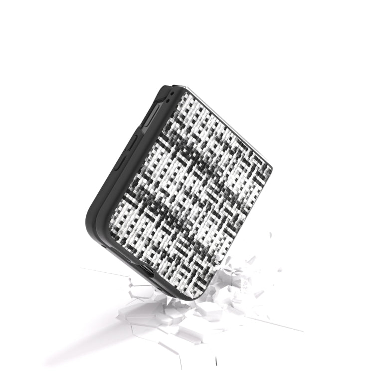 For Xiaomi Mix Flip Black Frame Color Lattice Texture PU Phone Case