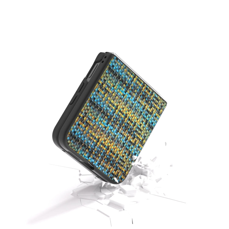 For Xiaomi Mix Flip Black Frame Color Lattice Texture PU Phone Case
