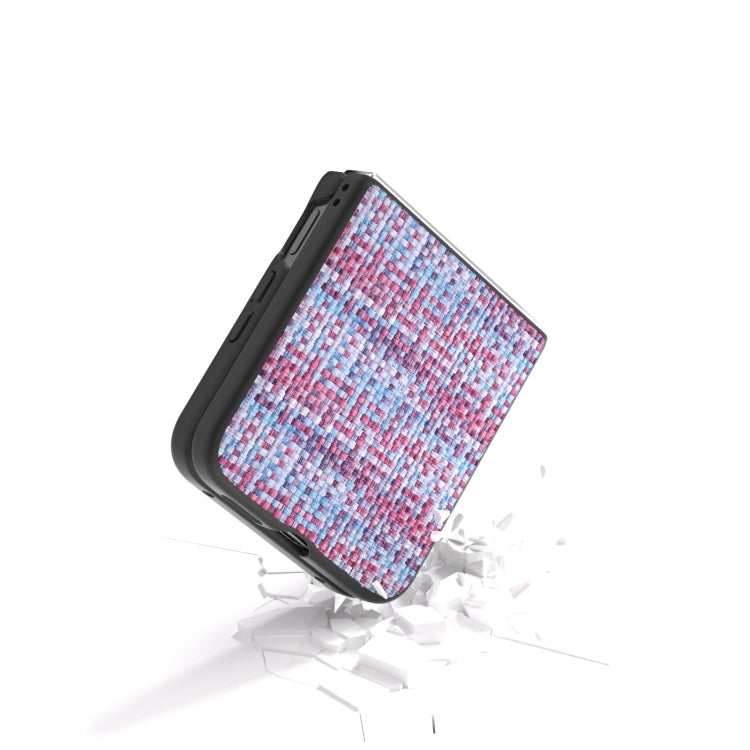 For Xiaomi Mix Flip Black Frame Color Lattice Texture PU Phone Case