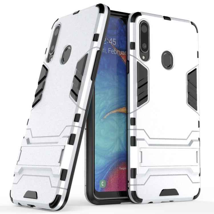 For Samsung Galaxy A20s PC + TPU Shockproof Case with Holder