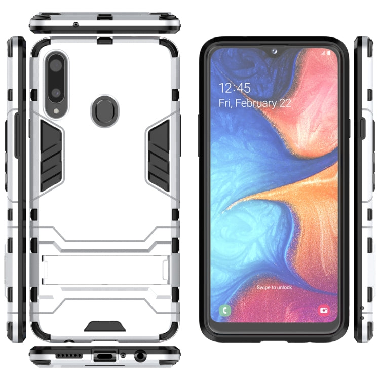 For Samsung Galaxy A20s PC + TPU Shockproof Case with Holder