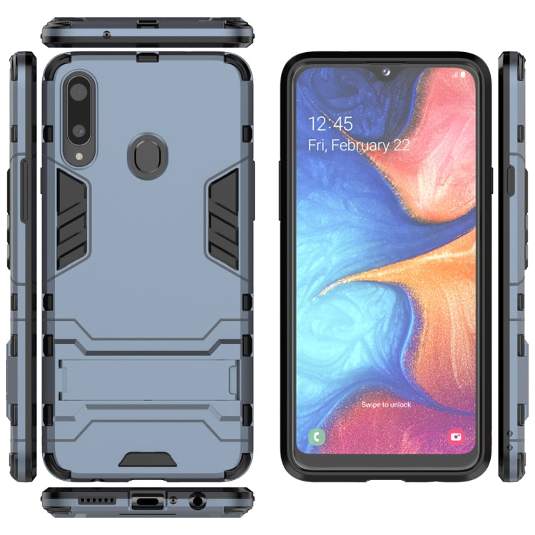 For Samsung Galaxy A20s PC + TPU Shockproof Case with Holder