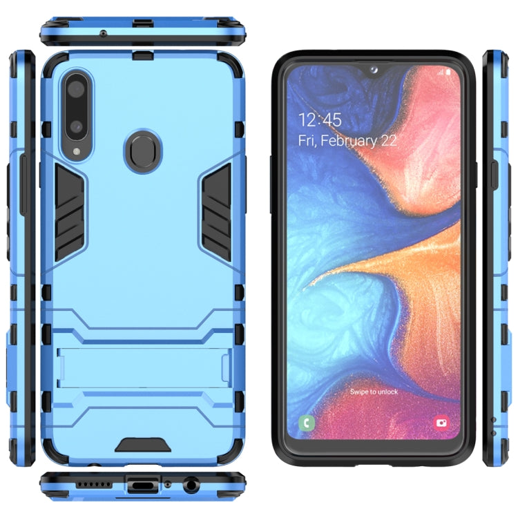 For Samsung Galaxy A20s PC + TPU Shockproof Case with Holder