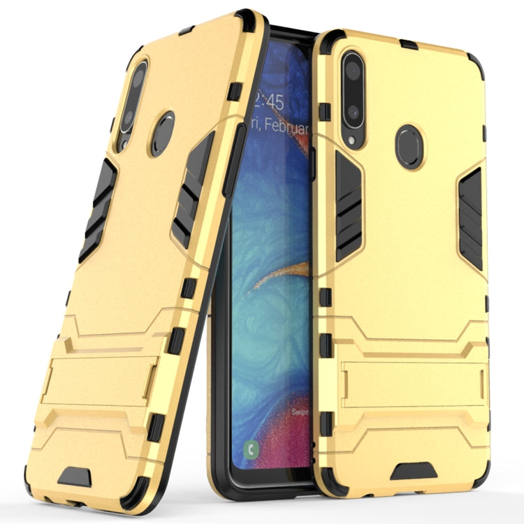 For Samsung Galaxy A20s PC + TPU Shockproof Case with Holder