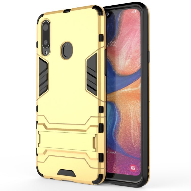 For Samsung Galaxy A20s PC + TPU Shockproof Case with Holder