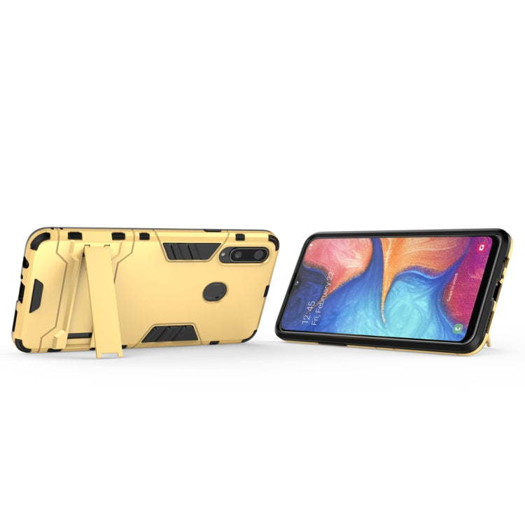 For Samsung Galaxy A20s PC + TPU Shockproof Case with Holder