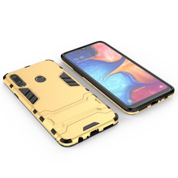 For Samsung Galaxy A20s PC + TPU Shockproof Case with Holder