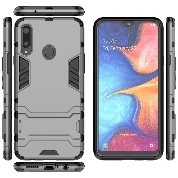 For Samsung Galaxy A20s PC + TPU Shockproof Case with Holder
