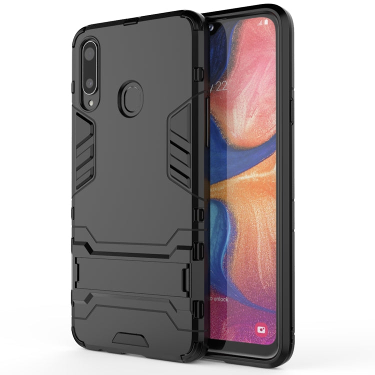 For Samsung Galaxy A20s PC + TPU Shockproof Case with Holder