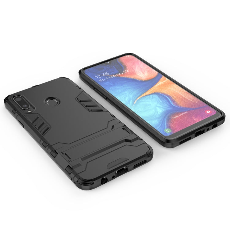 For Samsung Galaxy A20s PC + TPU Shockproof Case with Holder