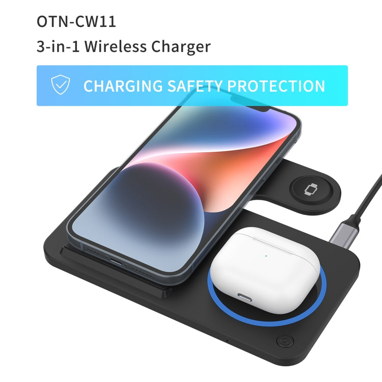 Onten CW11 3 in 1 Folding Wireless Charging - Black