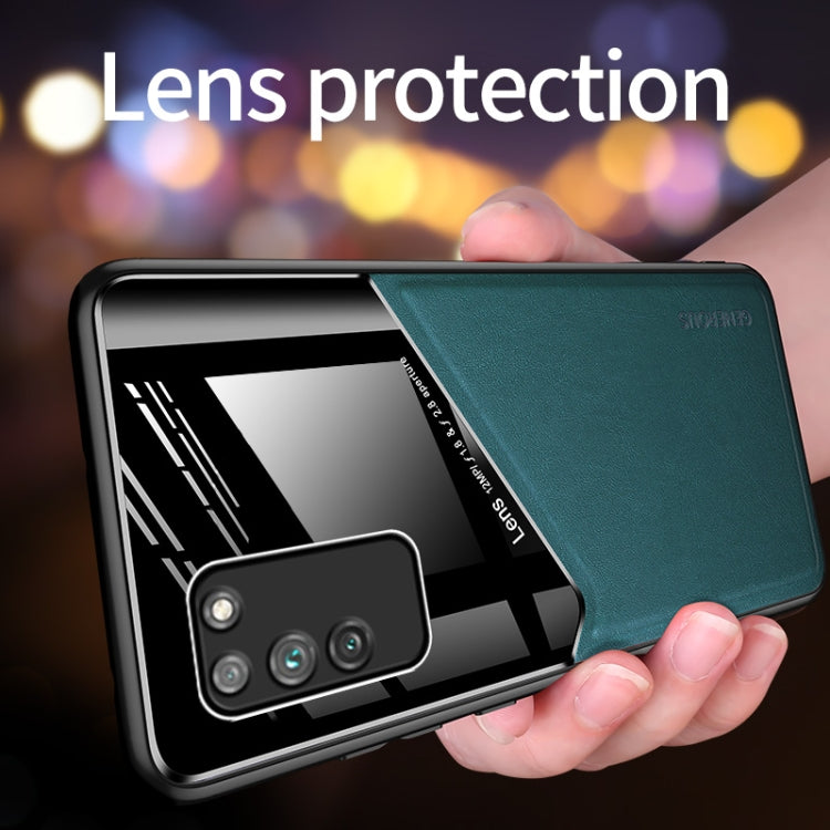 For Huawei Honor X10  5G All-inclusive Leather + Organic Glass Protective Case with Metal Iron Sheet