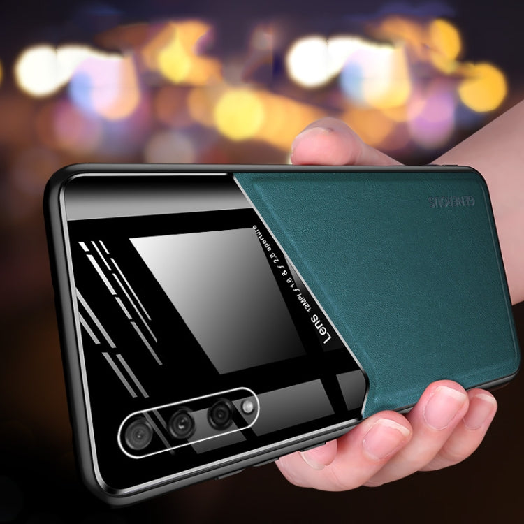 For Huawei Honor 9X Pro All-inclusive Leather + Organic Glass Protective Case with Metal Iron Sheet