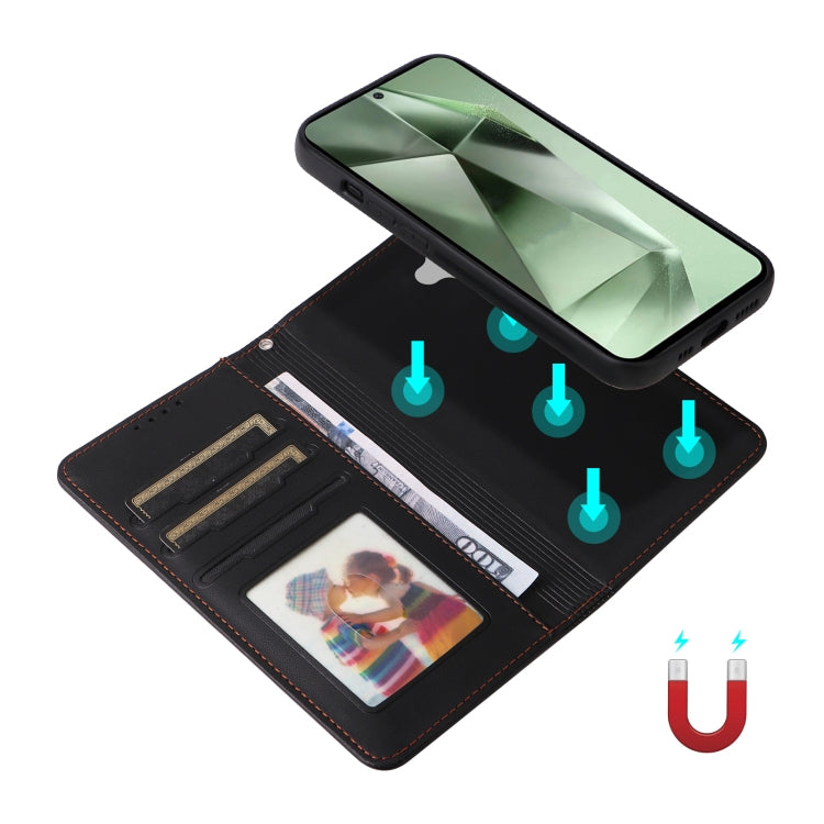 For Galaxy S24 FE 5G BETOPNICE BN-005 2 in 1 Detachable Imitate Genuine Leather Phone Case
