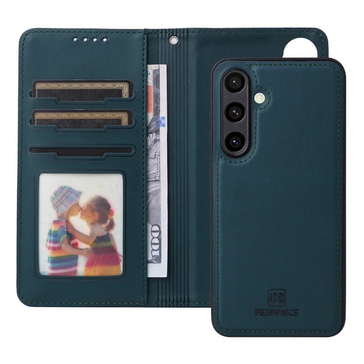 For Galaxy S24 FE 5G BETOPNICE BN-005 2 in 1 Detachable Imitate Genuine Leather Phone Case