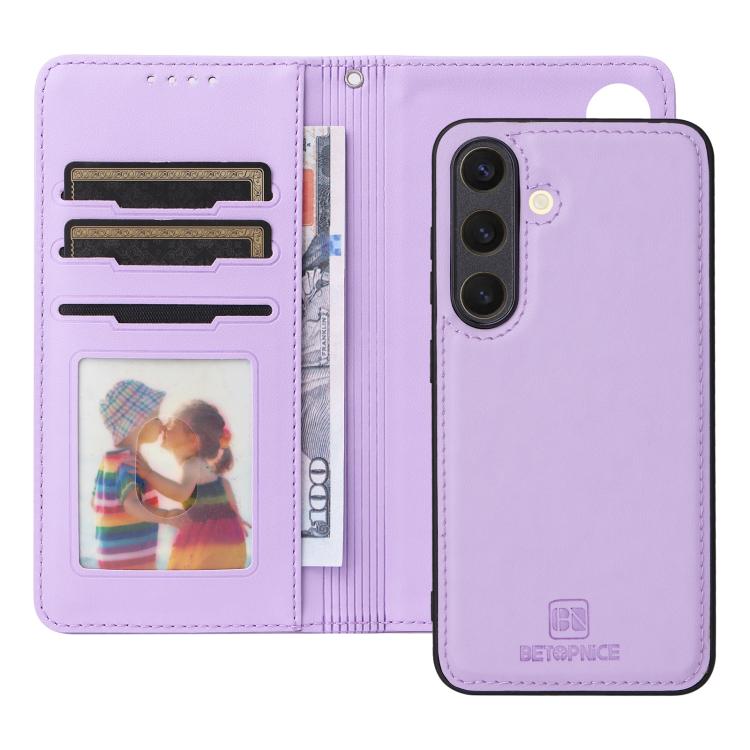 For Galaxy S25 5G BETOPNICE BN-005 2 in 1 Detachable Imitate Genuine Leather Phone Case