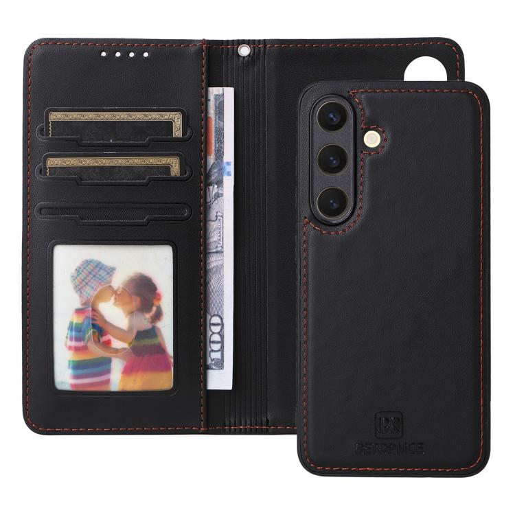 For Galaxy S25 5G BETOPNICE BN-005 2 in 1 Detachable Imitate Genuine Leather Phone Case