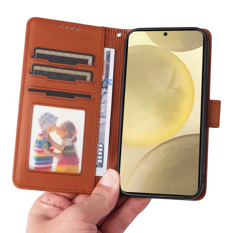 For Galaxy S25 5G BETOPNICE BN-005 2 in 1 Detachable Imitate Genuine Leather Phone Case