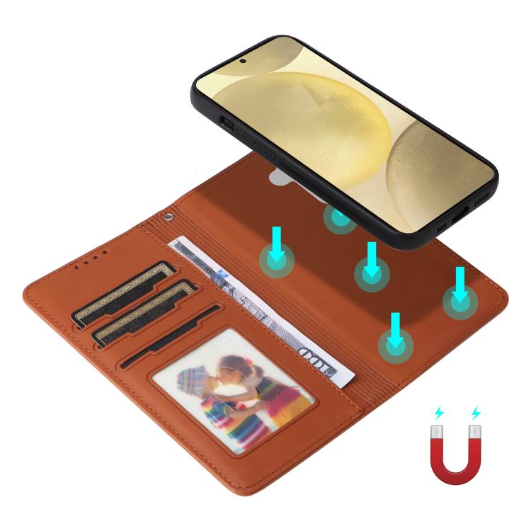 For Galaxy S25 5G BETOPNICE BN-005 2 in 1 Detachable Imitate Genuine Leather Phone Case