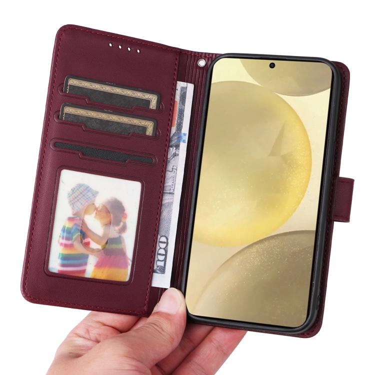 For Galaxy S25 5G BETOPNICE BN-005 2 in 1 Detachable Imitate Genuine Leather Phone Case