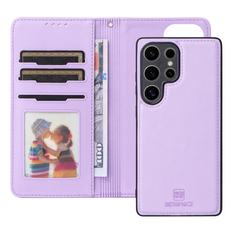 For Galaxy S25 Ultra 5G BETOPNICE BN-005 2 in 1 Detachable Imitate Genuine Leather Phone Case