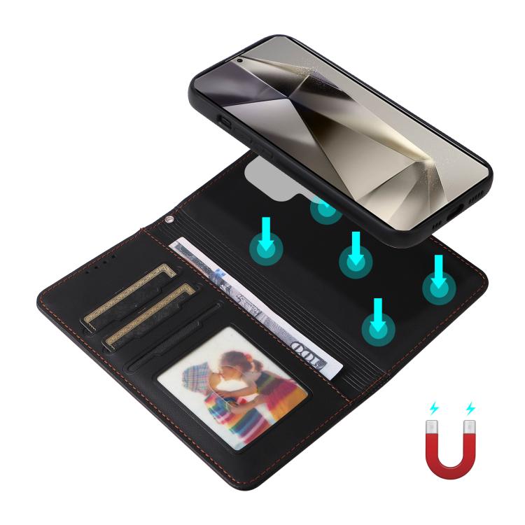 For Galaxy S25 Ultra 5G BETOPNICE BN-005 2 in 1 Detachable Imitate Genuine Leather Phone Case