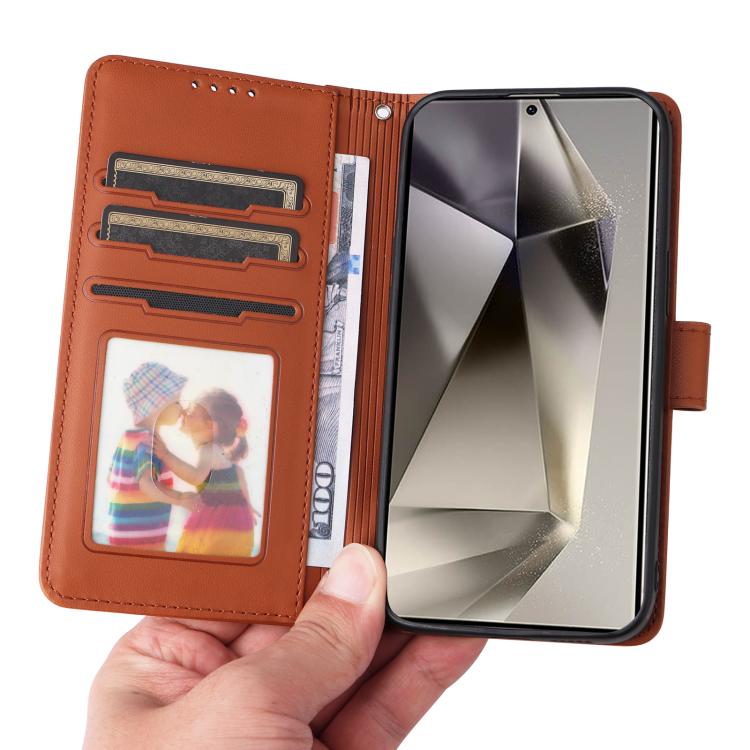 For Galaxy S25 Ultra 5G BETOPNICE BN-005 2 in 1 Detachable Imitate Genuine Leather Phone Case