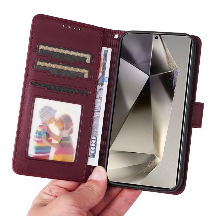For Galaxy S25 Ultra 5G BETOPNICE BN-005 2 in 1 Detachable Imitate Genuine Leather Phone Case