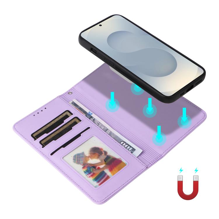 For Galaxy S25 Edge 5G BETOPNICE BN-005 2 in 1 Detachable Imitate Genuine Leather Phone Case