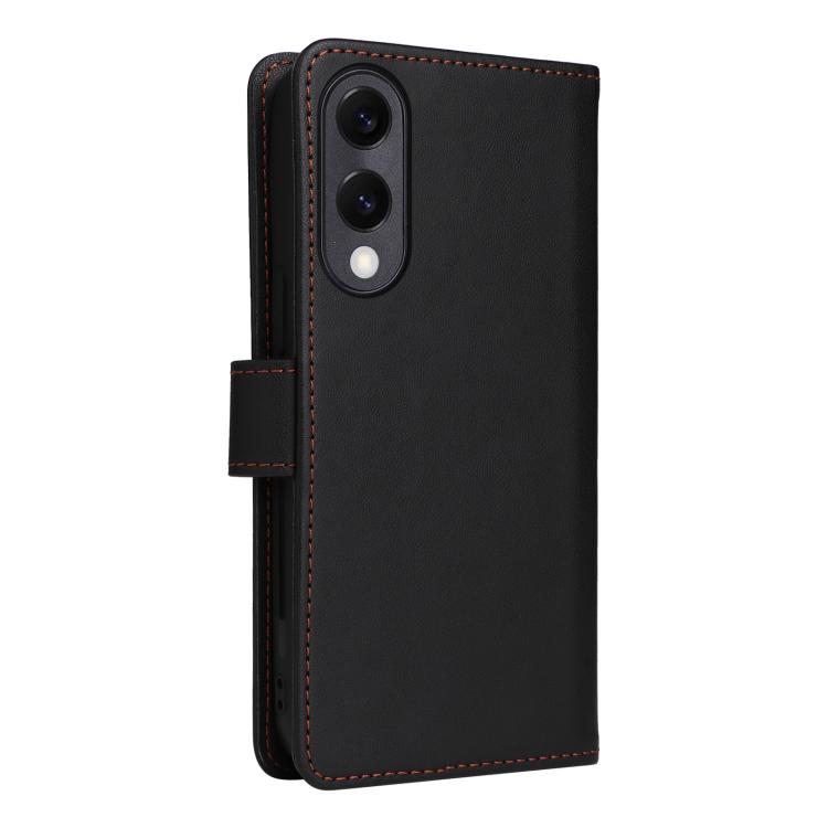 For Galaxy S25 Edge 5G BETOPNICE BN-005 2 in 1 Detachable Imitate Genuine Leather Phone Case