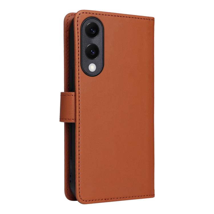 For Galaxy S25 Edge 5G BETOPNICE BN-005 2 in 1 Detachable Imitate Genuine Leather Phone Case