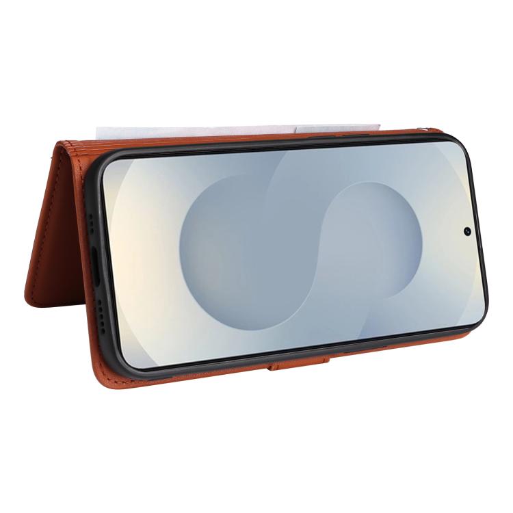 For Galaxy S25 Edge 5G BETOPNICE BN-005 2 in 1 Detachable Imitate Genuine Leather Phone Case