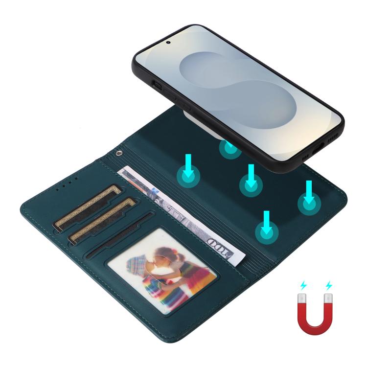 For Galaxy S25 Edge 5G BETOPNICE BN-005 2 in 1 Detachable Imitate Genuine Leather Phone Case