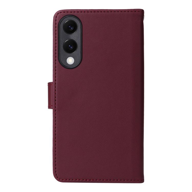 For Galaxy S25 Edge 5G BETOPNICE BN-005 2 in 1 Detachable Imitate Genuine Leather Phone Case