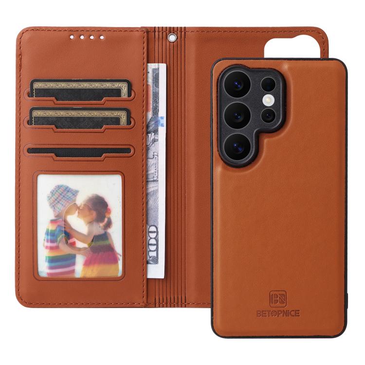 For Galaxy S26 Ultra 5G BETOPNICE BN-005 2 in 1 Detachable Imitate Genuine Leather Phone Case