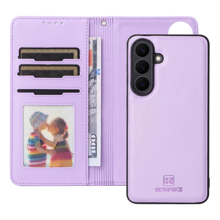 For Galaxy S26+ 5G BETOPNICE BN-005 2 in 1 Detachable Imitate Genuine Leather Phone Case