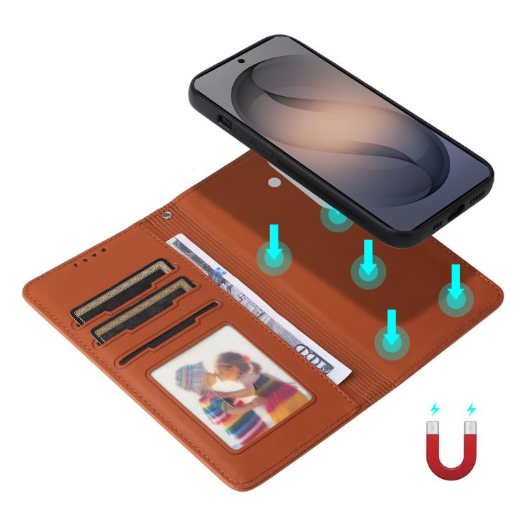 For Galaxy S26+ 5G BETOPNICE BN-005 2 in 1 Detachable Imitate Genuine Leather Phone Case