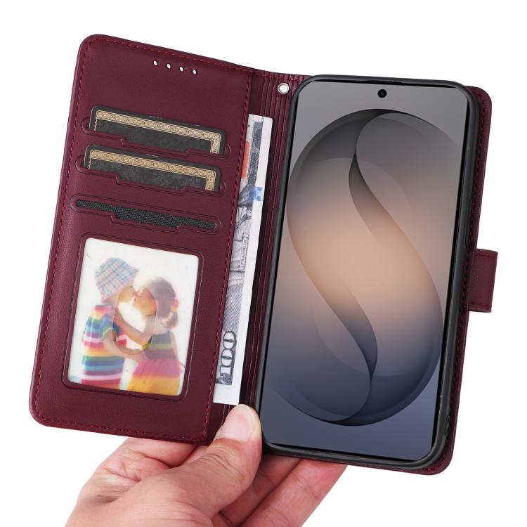 For Galaxy S26+ 5G BETOPNICE BN-005 2 in 1 Detachable Imitate Genuine Leather Phone Case