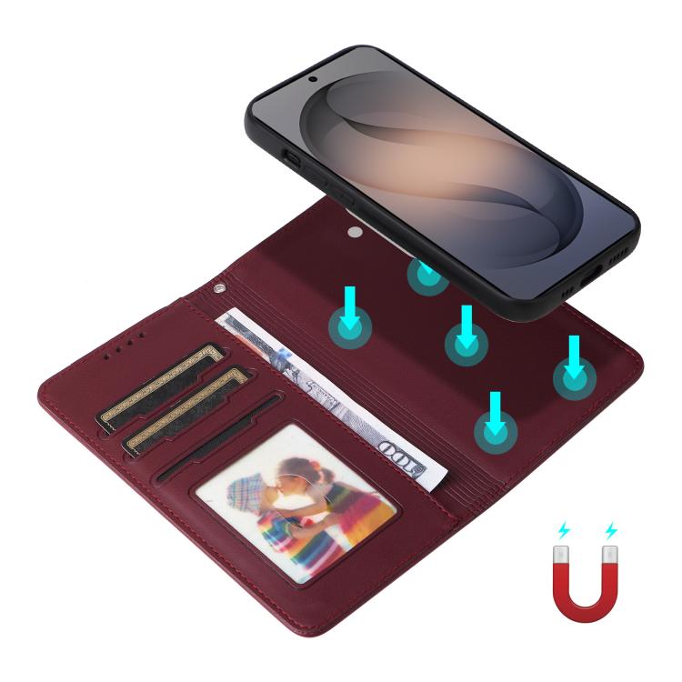 For Galaxy S26+ 5G BETOPNICE BN-005 2 in 1 Detachable Imitate Genuine Leather Phone Case