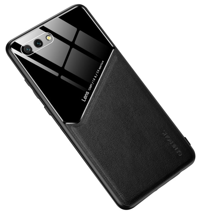 For Huawei Honor 10 All-inclusive Leather + Organic Glass Protective Case with Metal Iron Sheet