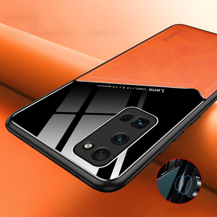 For Huawei Honor 30 Pro All-inclusive Leather + Organic Glass Protective Case with Metal Iron Sheet