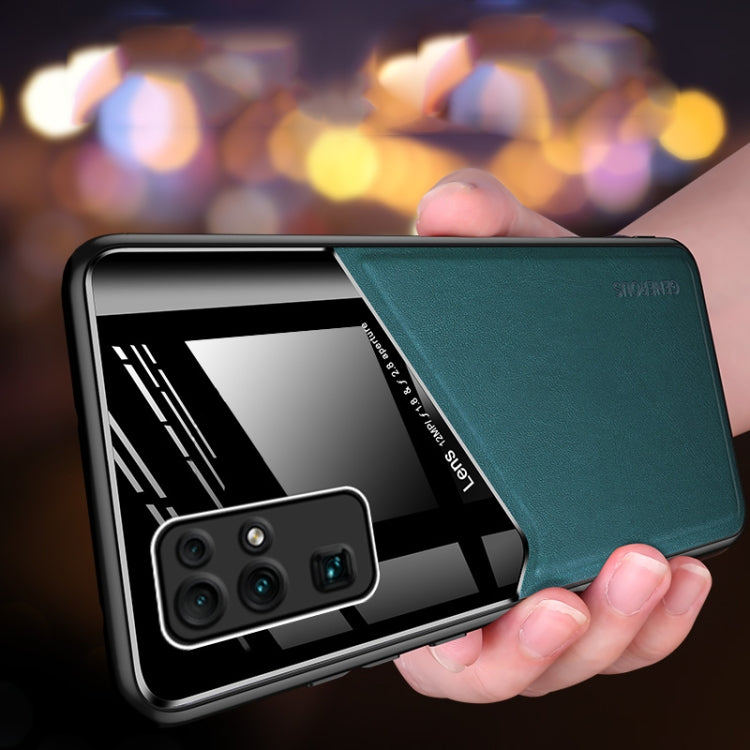 For Huawei Honor 30 All-inclusive Leather + Organic Glass Protective Case with Metal Iron Sheet