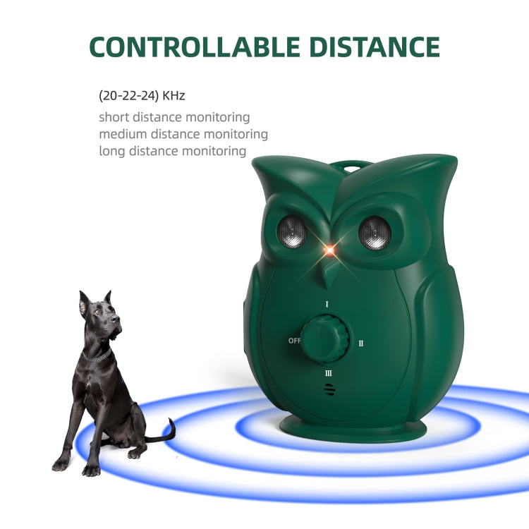 K16 Dual Ultrasonic Bark Stopper Dog Training Device - Green