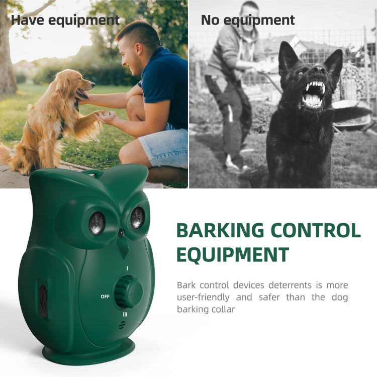 K16 Dual Ultrasonic Bark Stopper Dog Training Device - Green