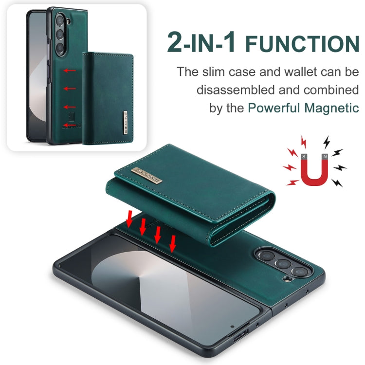 For Samsung Galaxy Z Fold6 DG.MING M1 Series 3-Fold Multi Card Wallet + Magnetic Phone Case