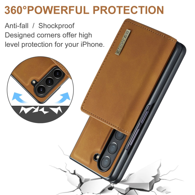 For Samsung Galaxy Z Fold6 DG.MING M1 Series 3-Fold Multi Card Wallet + Magnetic Phone Case