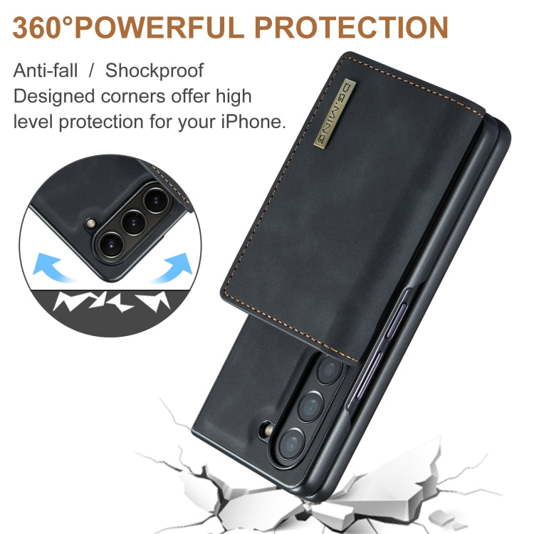 For Samsung Galaxy Z Fold6 DG.MING M1 Series 3-Fold Multi Card Wallet + Magnetic Phone Case