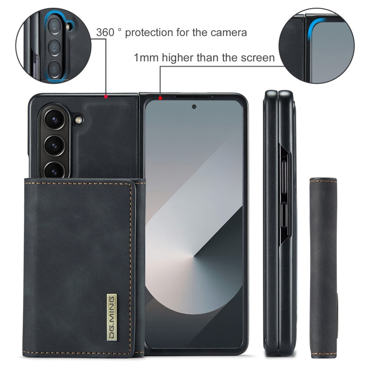 For Samsung Galaxy Z Fold6 DG.MING M1 Series 3-Fold Multi Card Wallet + Magnetic Phone Case