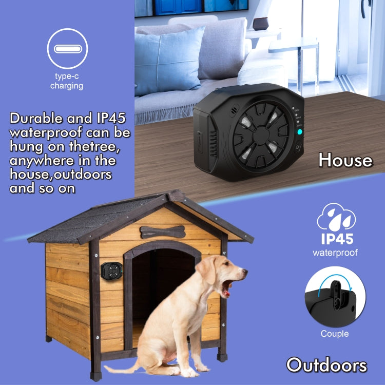 X1 Outdoor Ultrasonic Bark Stopper Dog Training Device - Black